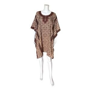 Sante Classics Boho Kaftan Tunic Dolman Sleeve Hippie Peasant One Size
